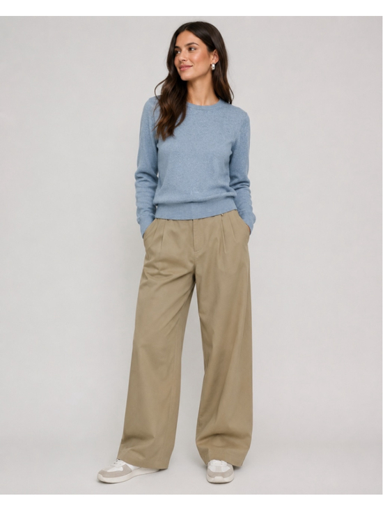 Quince Sweaters - Quince 100% Mongolian Cashmere Crewneck Sweater Blue M